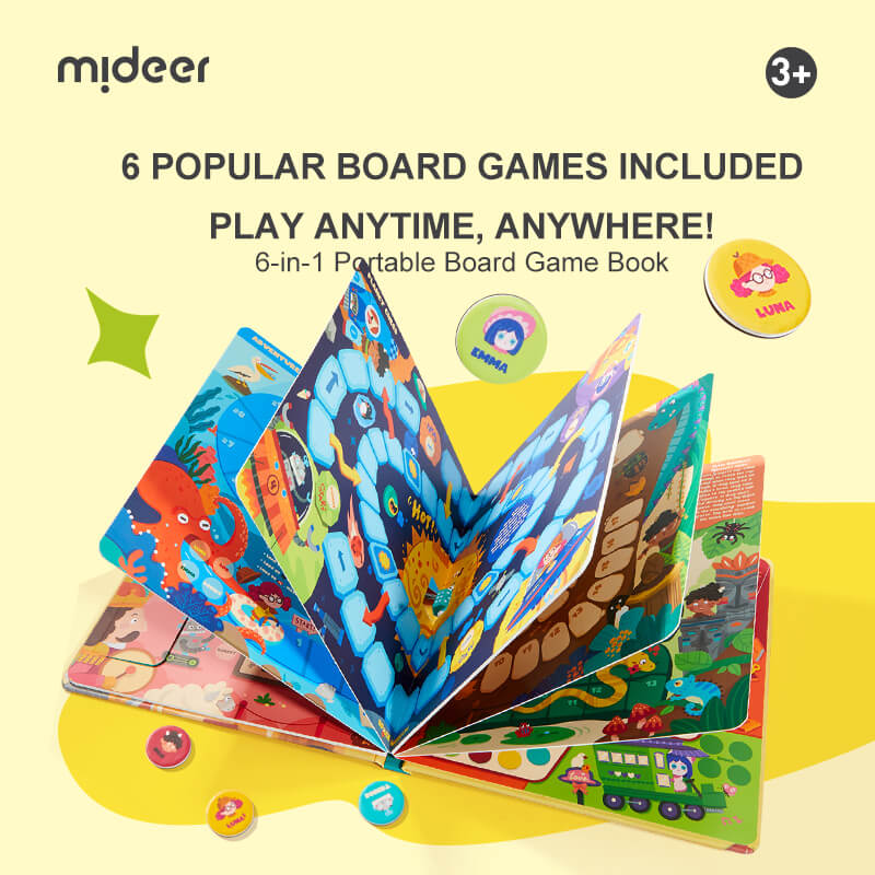 หนังสือเกมกระดานพกพา 6 IN 1 MIDEER MD3360